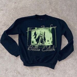 Billie Eilish Happier Than Ever Boyfriend Fit Sweatshirt Black Size Small